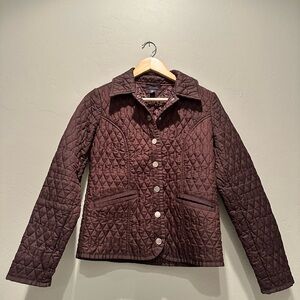 Tommy Hilfiger Brown Quilted Lightweight Button Down Jacket Collared‎ Size XS